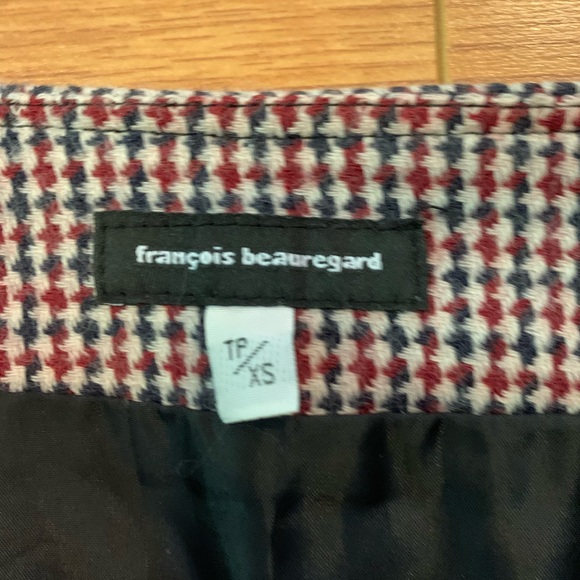 Black and red checked wool mini skirt - Picture 4 of 4